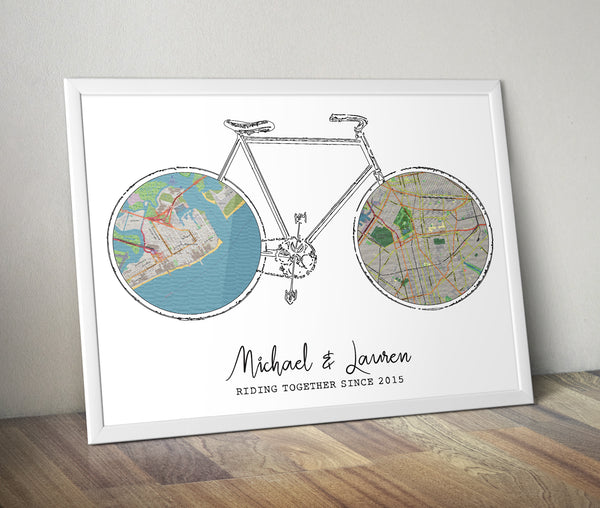 2 Locations Bicycle Map