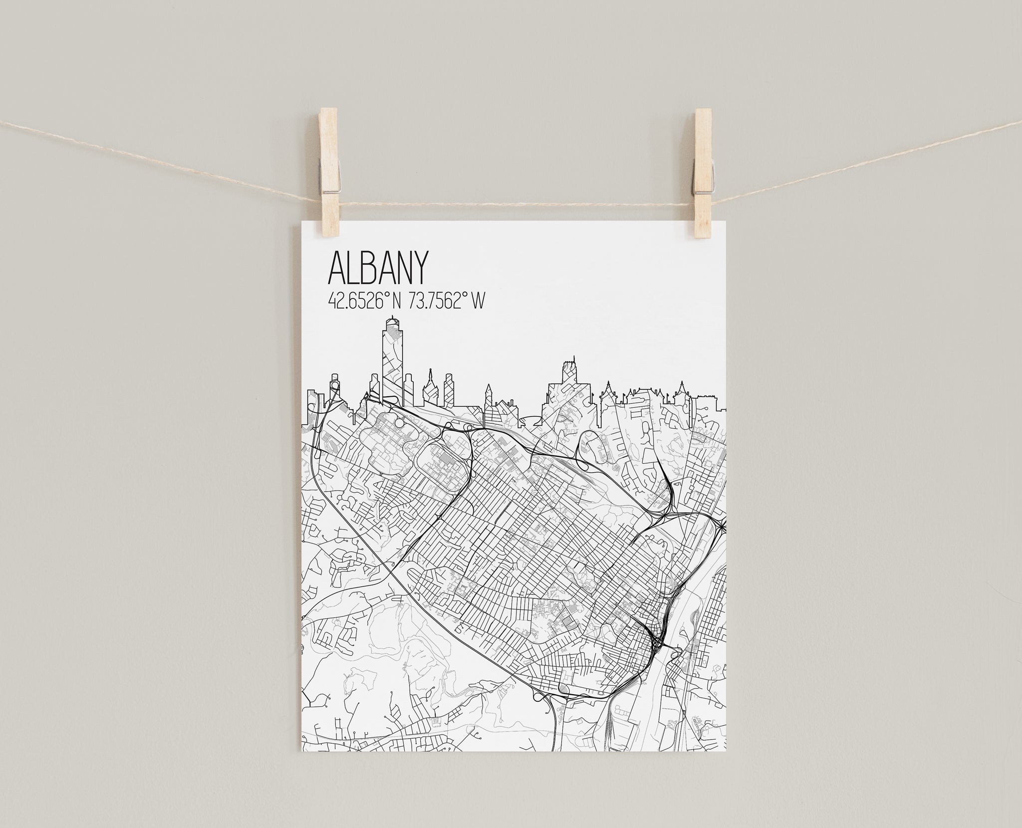 city map print prints poster posters canvas cartography skyline modern black and white decor art