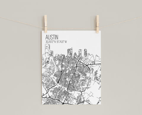 city map print prints poster posters canvas cartography skyline coordinates modern black and white decor art